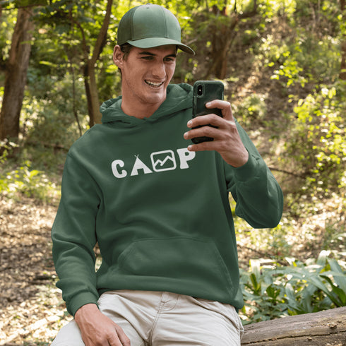 This cozy and comfortable Camping hoodie is the ultimate must-have for anyone who loves the great outdoors.